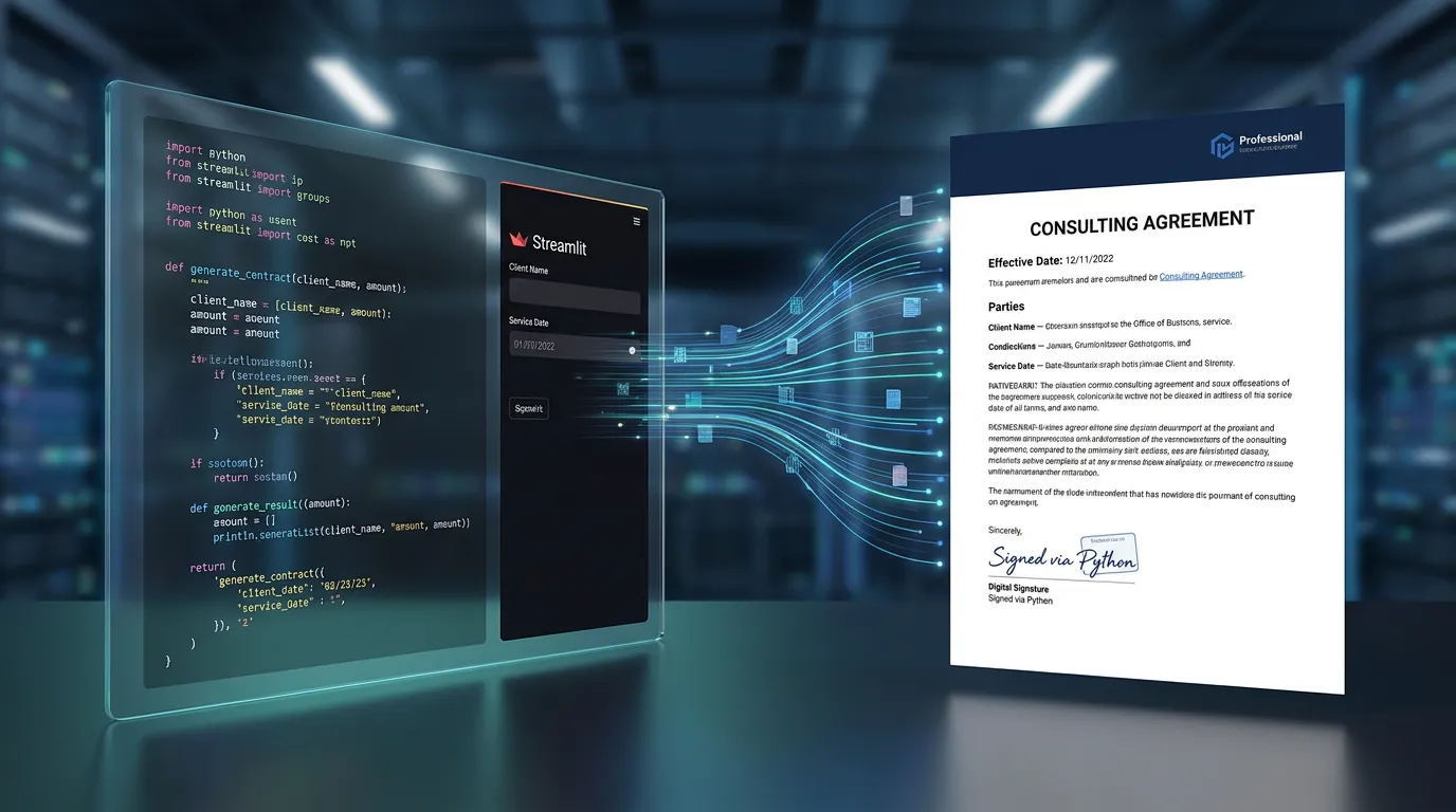 Contract Generator: Metadata-Safe PDF Generation with Python, Streamlit & ReportLab
